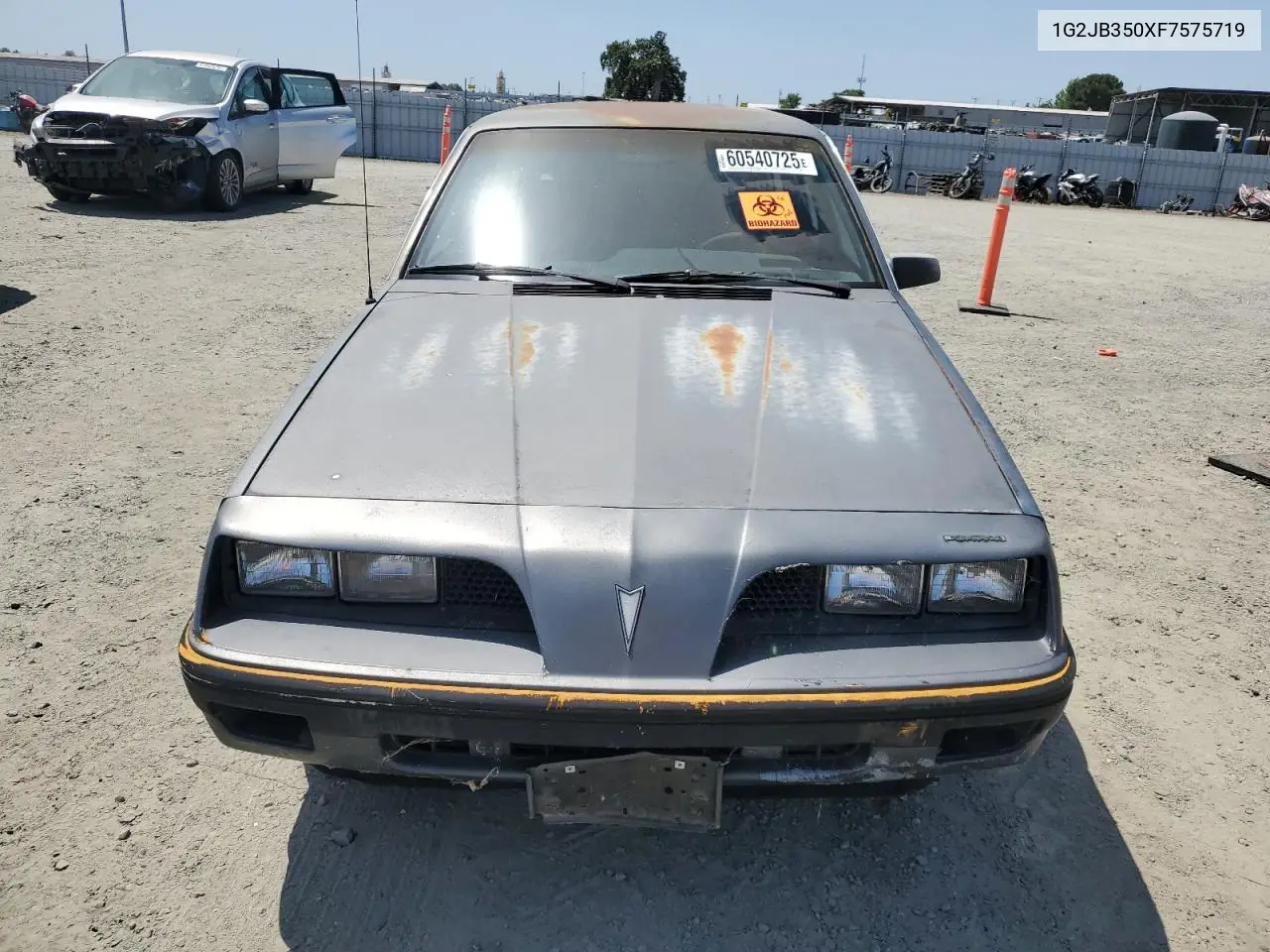 1985 Pontiac Sunbird VIN: 1G2JB350XF7575719 Lot: 60540725