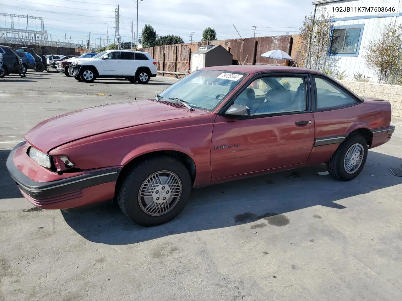 1991 Pontiac Sunbird Le VIN: 1G2JB11K7M7603646 Lot: 79026564