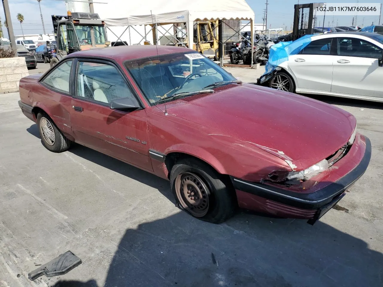1991 Pontiac Sunbird Le VIN: 1G2JB11K7M7603646 Lot: 79026564