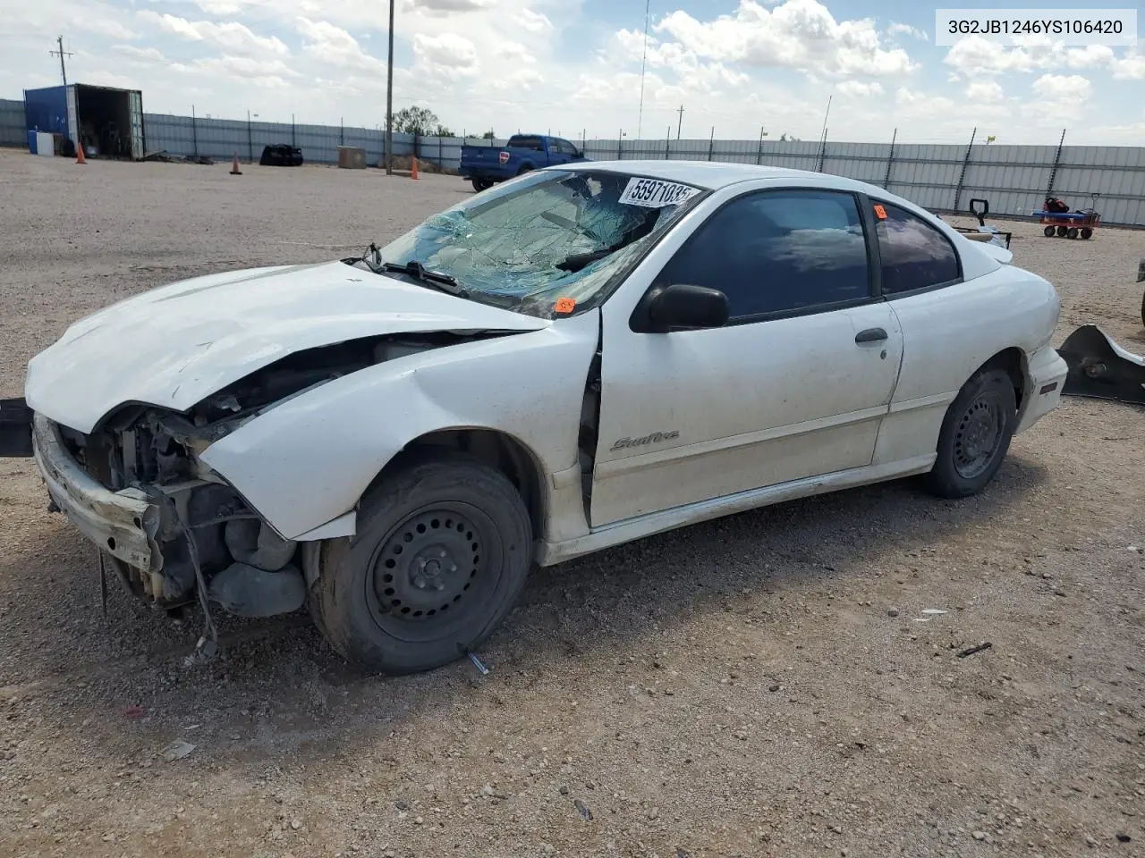 2000 Pontiac Sunfire Se VIN: 3G2JB1246YS106420 Lot: 55971035