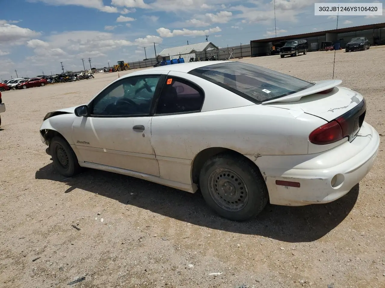 2000 Pontiac Sunfire Se VIN: 3G2JB1246YS106420 Lot: 55971035