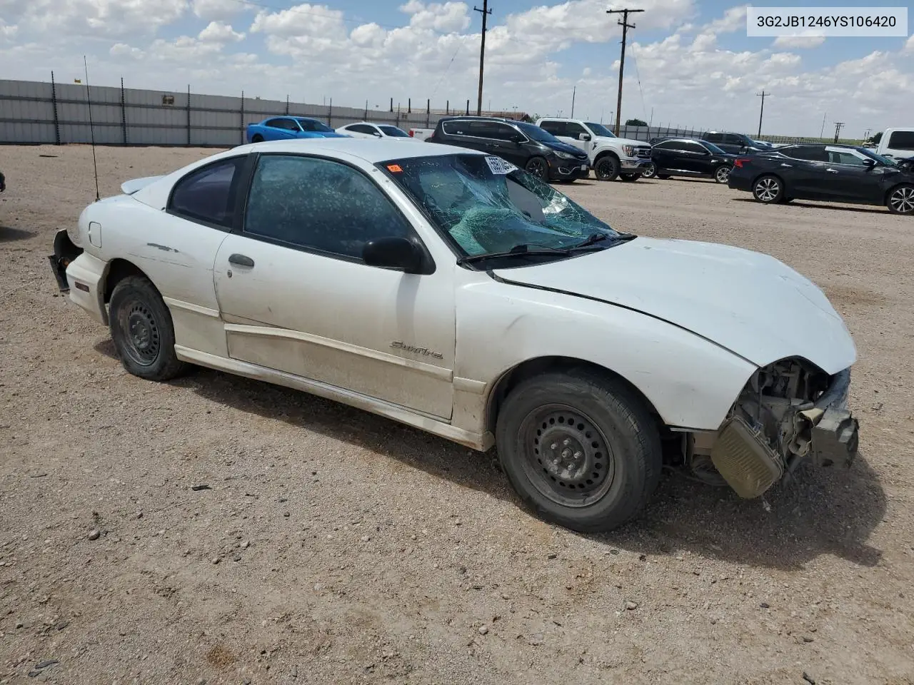 2000 Pontiac Sunfire Se VIN: 3G2JB1246YS106420 Lot: 55971035