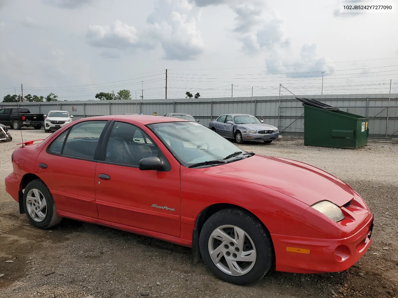 2000 Pontiac Sunfire Se VIN: 1G2JB5242Y7277090 Lot: 61996284