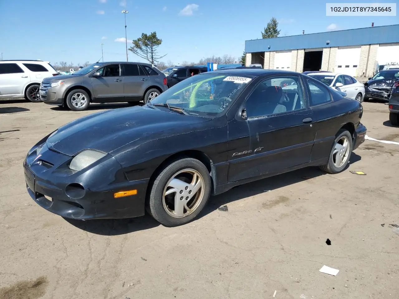 2000 Pontiac Sunfire Gt VIN: 1G2JD12T8Y7345645 Lot: 63547625