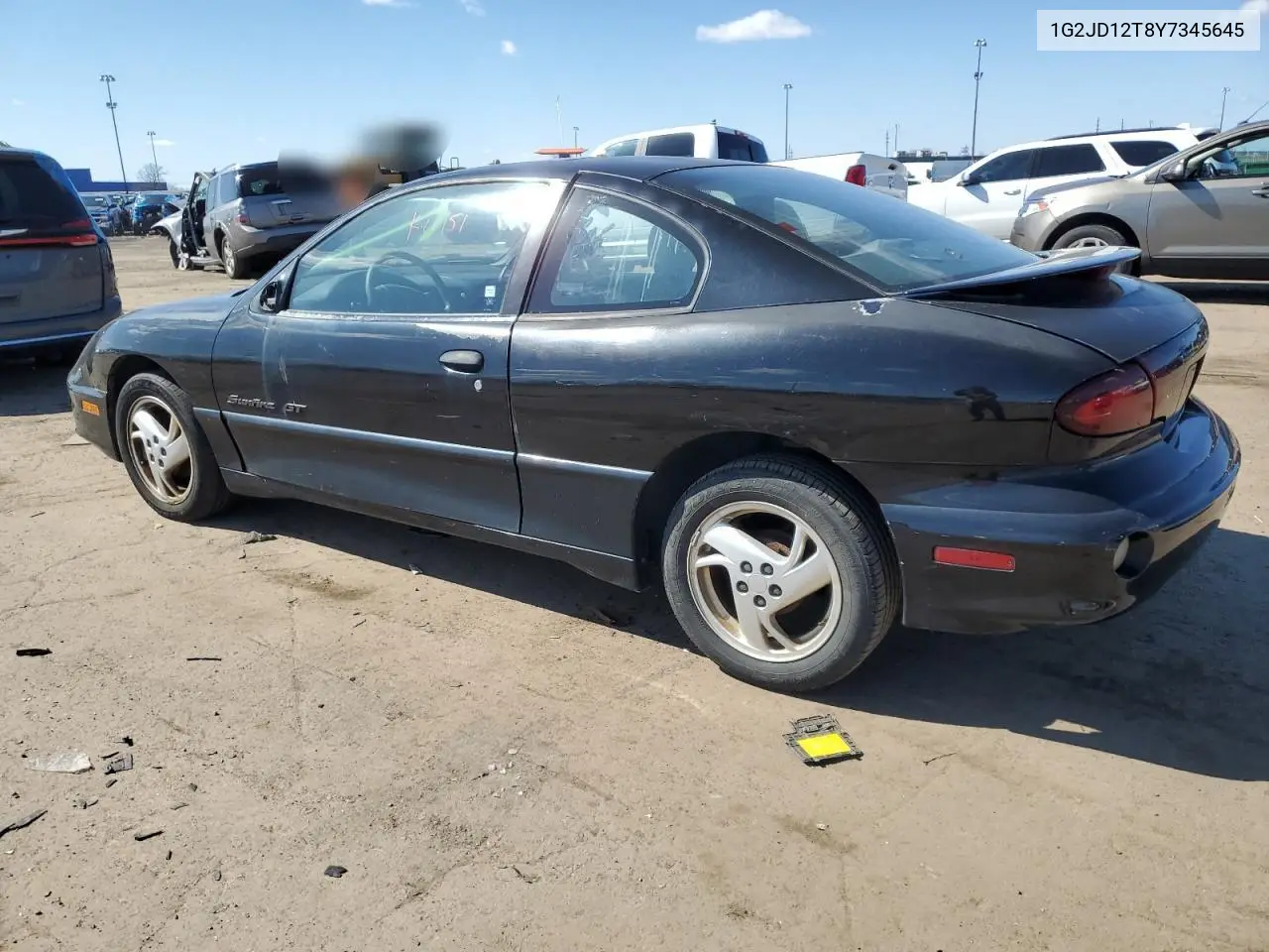 2000 Pontiac Sunfire Gt VIN: 1G2JD12T8Y7345645 Lot: 63547625