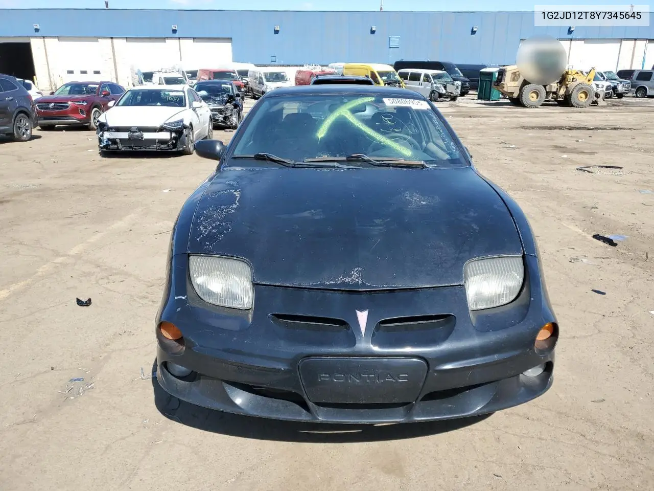 2000 Pontiac Sunfire Gt VIN: 1G2JD12T8Y7345645 Lot: 63547625