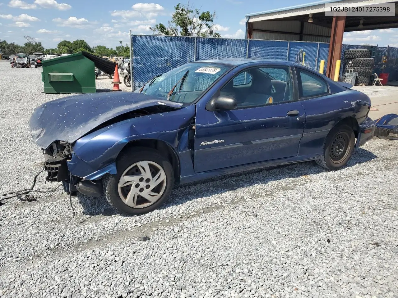 2001 Pontiac Sunfire Se VIN: 1G2JB124017275398 Lot: 55641475