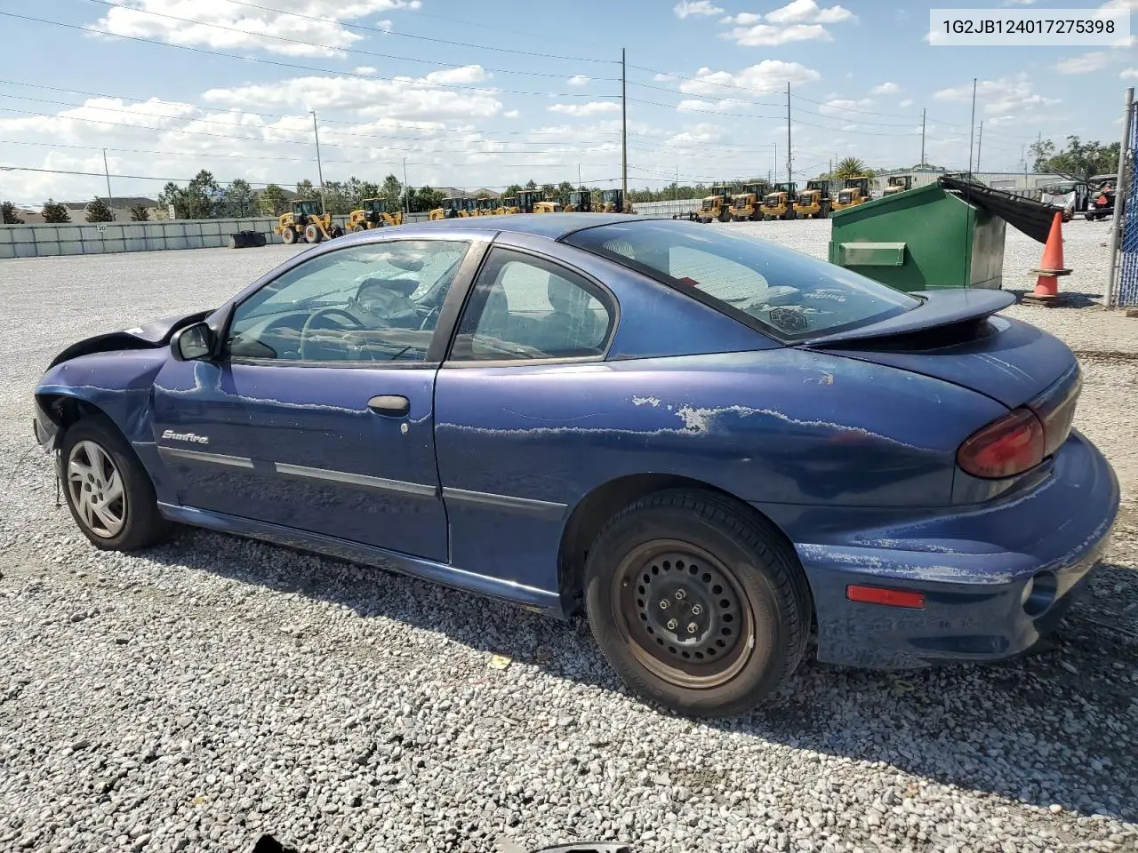 2001 Pontiac Sunfire Se VIN: 1G2JB124017275398 Lot: 55641475
