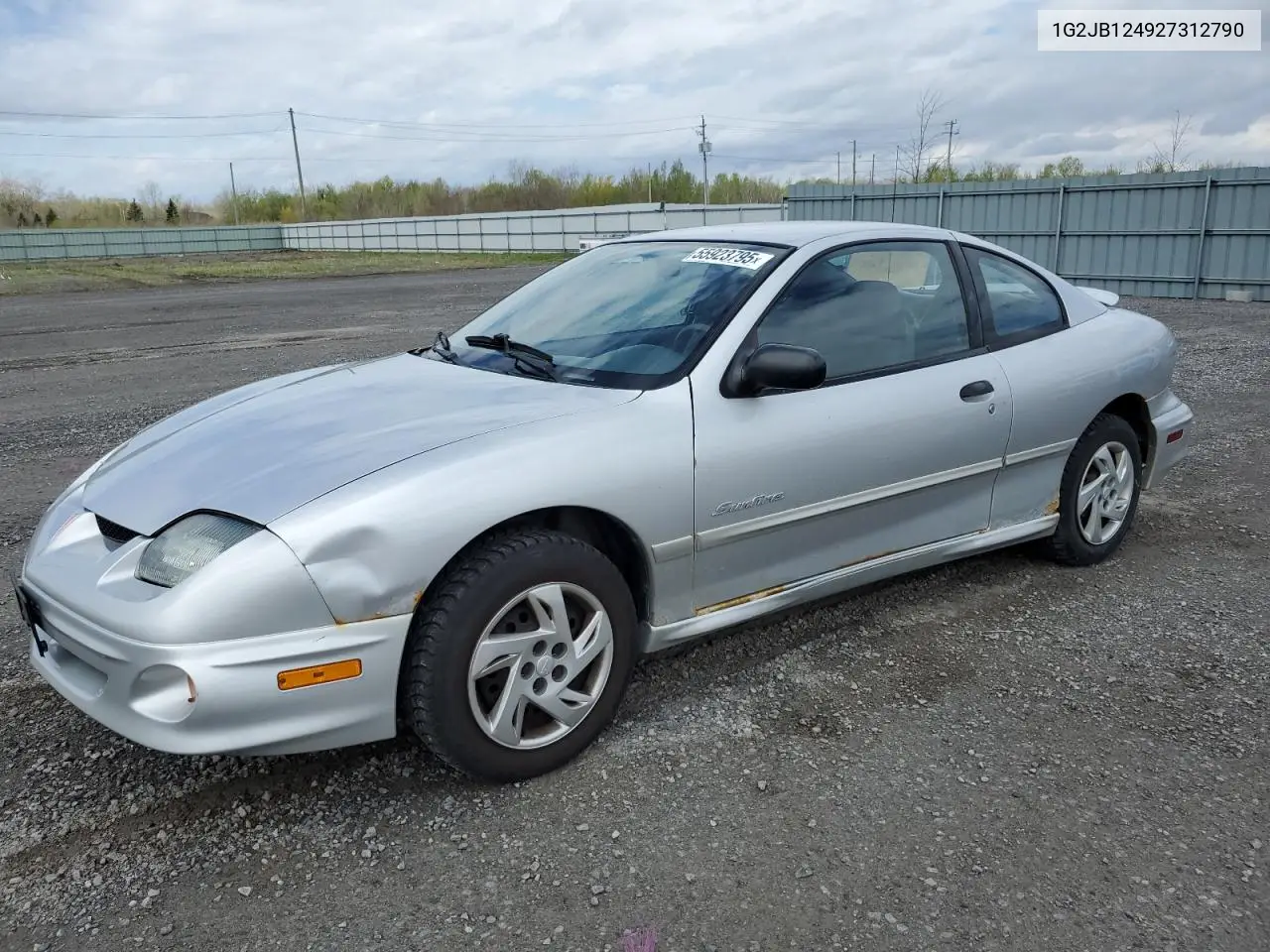 2002 Pontiac Sunfire Se VIN: 1G2JB124927312790 Lot: 55923795