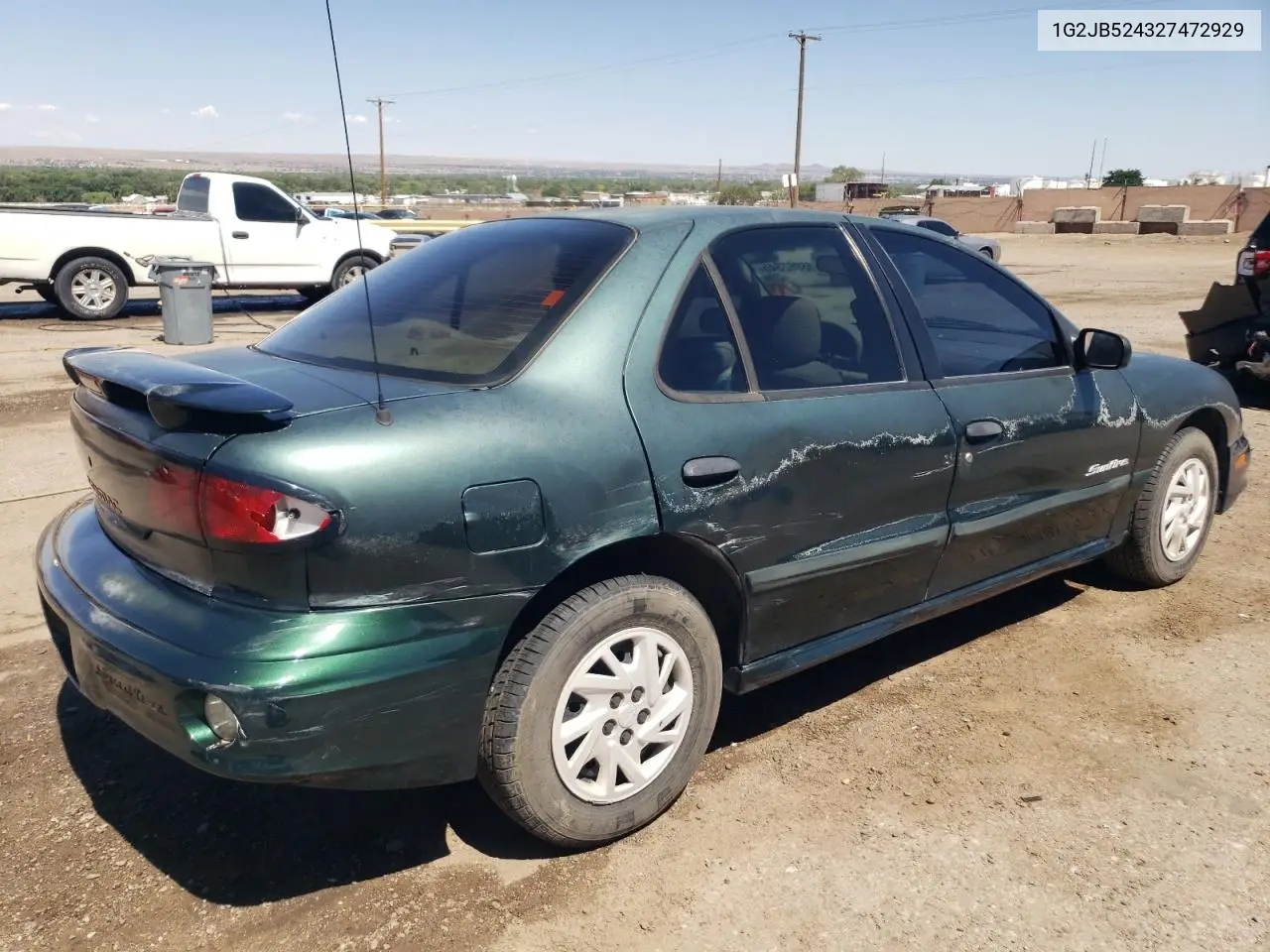 2002 Pontiac Sunfire Se VIN: 1G2JB524327472929 Lot: 58992345
