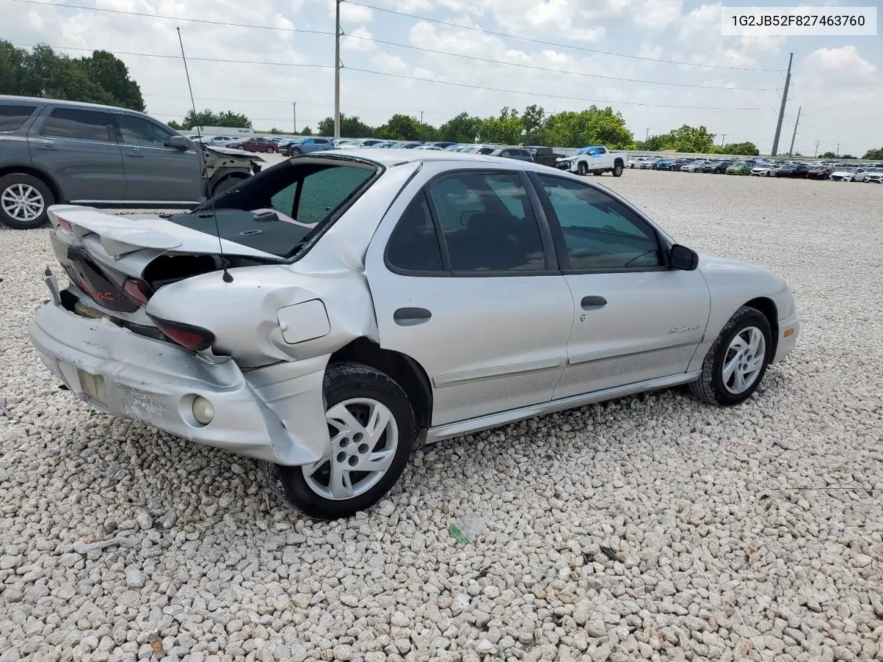 2002 Pontiac Sunfire Se VIN: 1G2JB52F827463760 Lot: 62104215