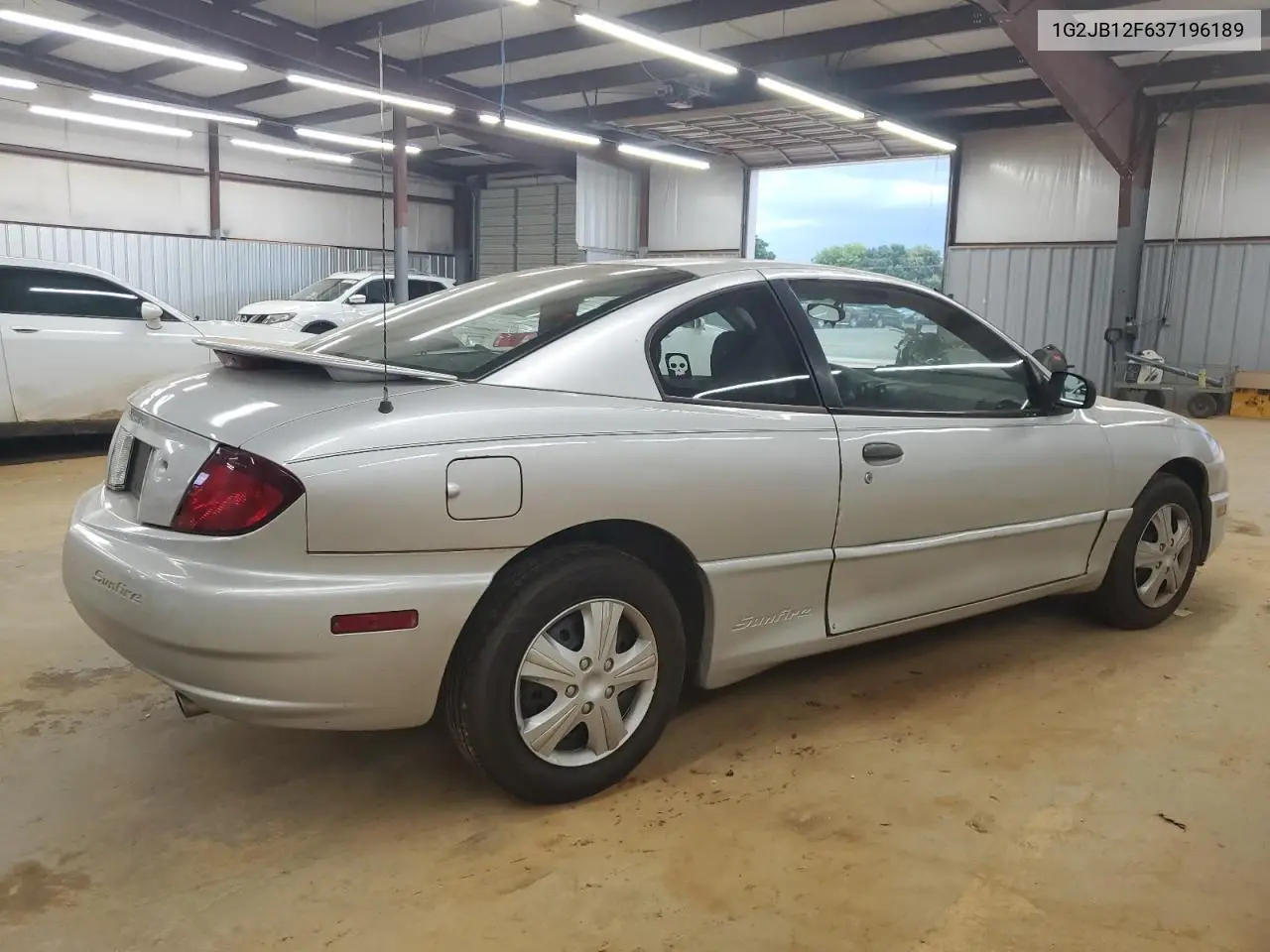2003 Pontiac Sunfire VIN: 1G2JB12F637196189 Lot: 60882435