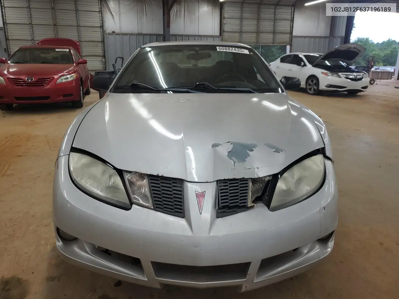 2003 Pontiac Sunfire VIN: 1G2JB12F637196189 Lot: 60882435