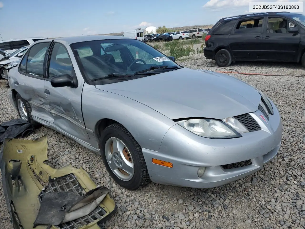 2004 Pontiac Sunfire Sl VIN: 3G2JB52F43S180890 Lot: 57124175