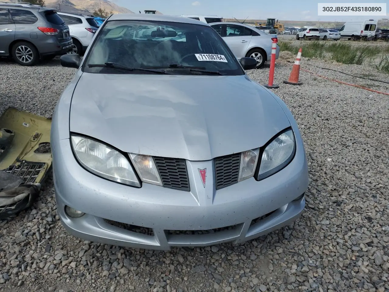 2004 Pontiac Sunfire Sl VIN: 3G2JB52F43S180890 Lot: 57124175