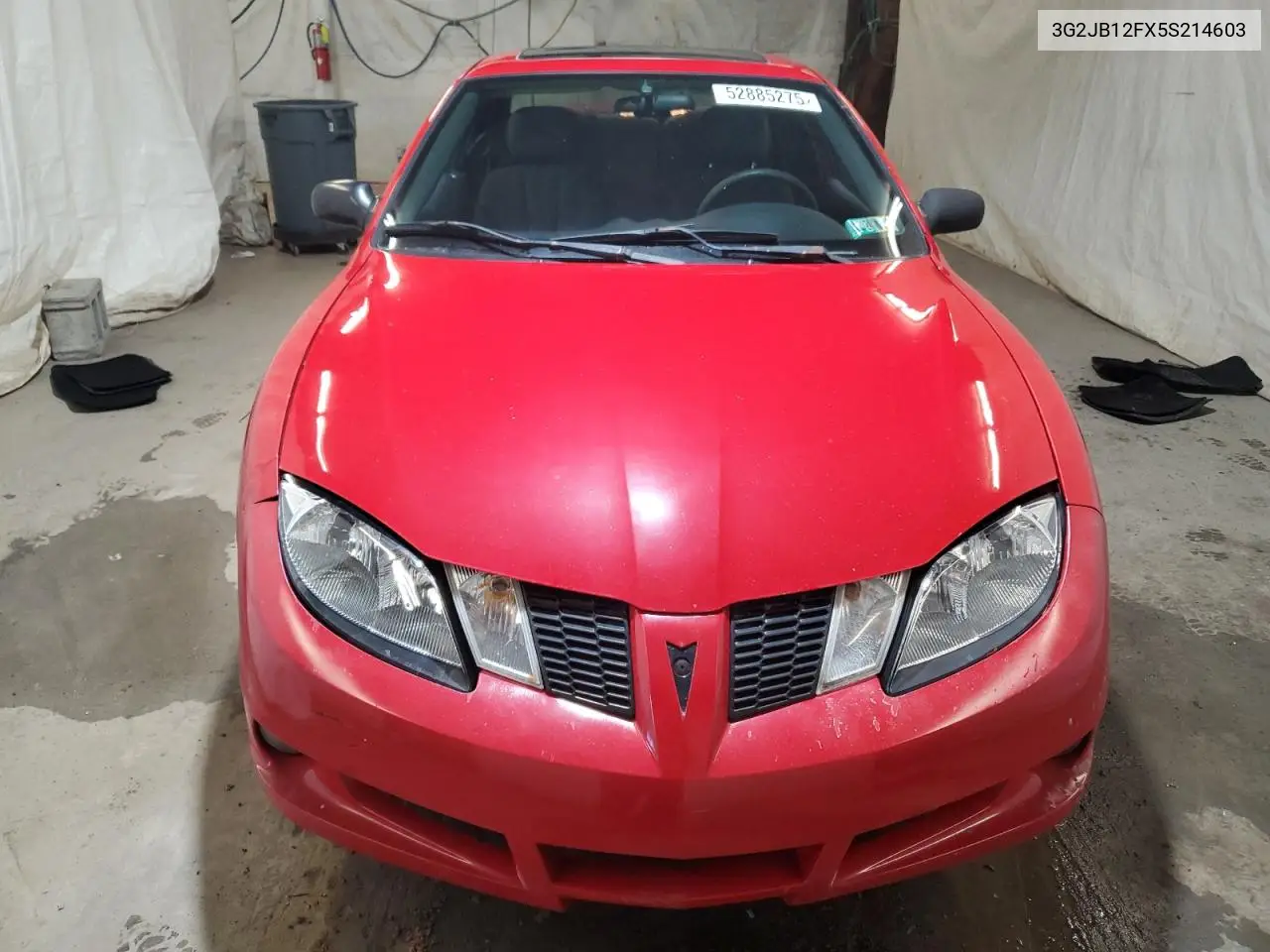 2005 Pontiac Sunfire VIN: 3G2JB12FX5S214603 Lot: 52885275
