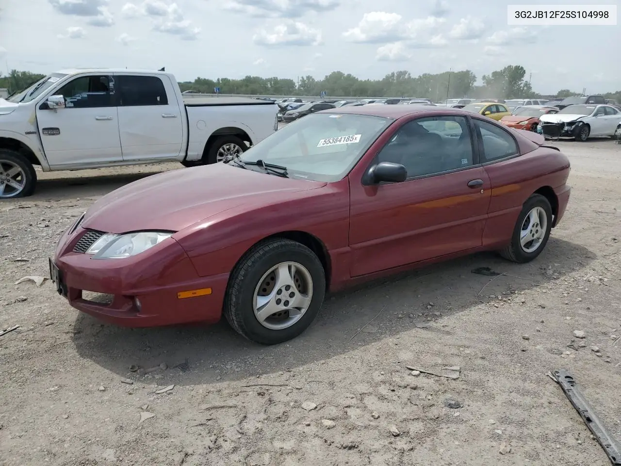 2005 Pontiac Sunfire VIN: 3G2JB12F25S104998 Lot: 55384185