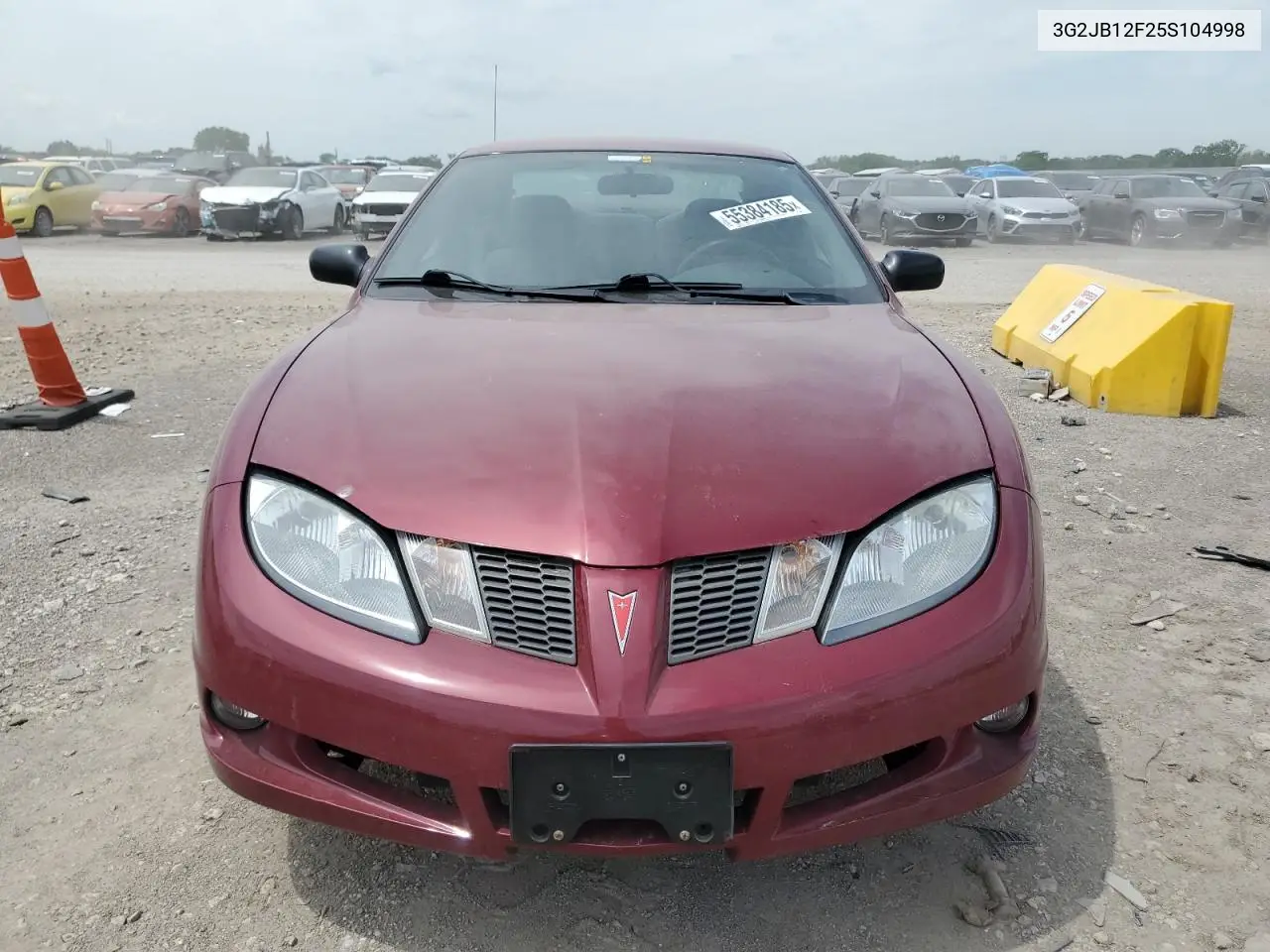 2005 Pontiac Sunfire VIN: 3G2JB12F25S104998 Lot: 55384185