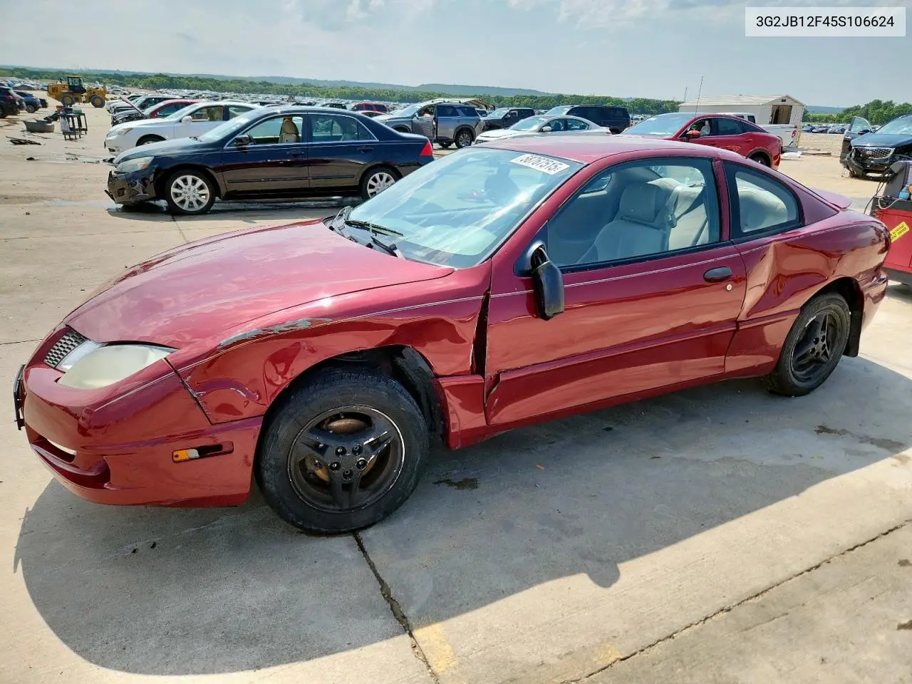 2005 Pontiac Sunfire VIN: 3G2JB12F45S106624 Lot: 58767515