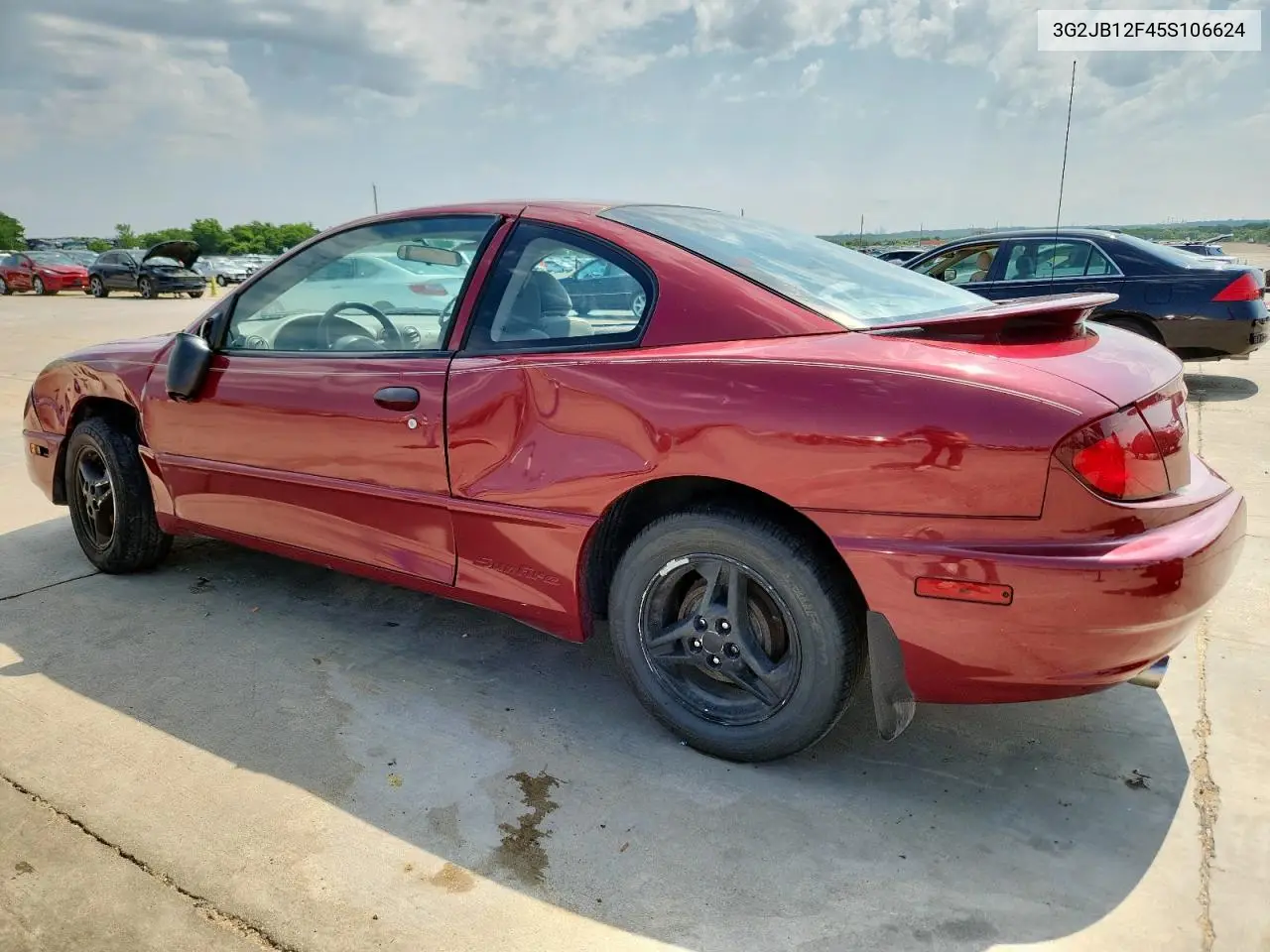 2005 Pontiac Sunfire VIN: 3G2JB12F45S106624 Lot: 58767515