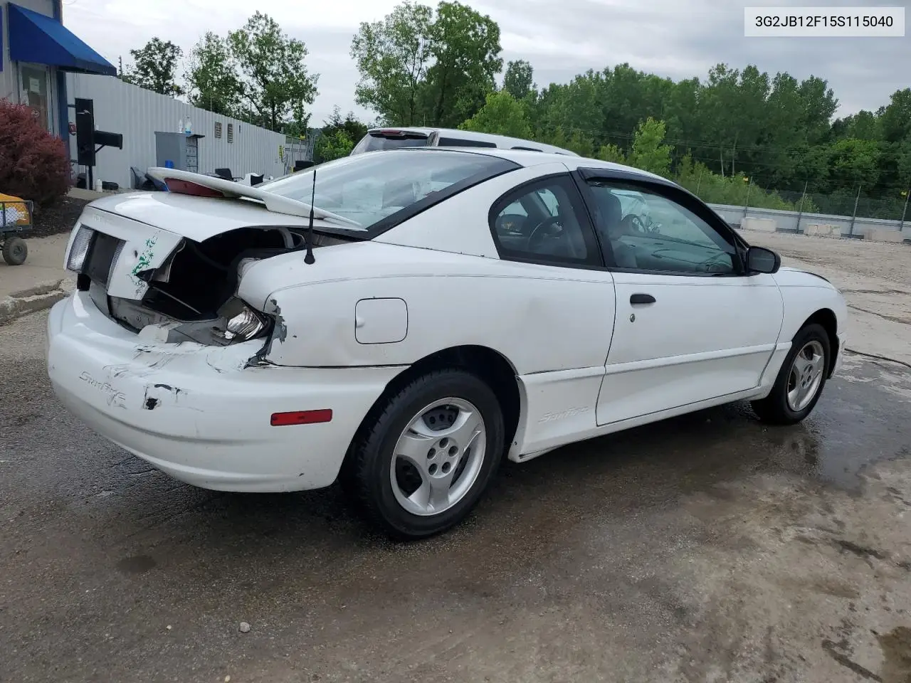 2005 Pontiac Sunfire VIN: 3G2JB12F15S115040 Lot: 60074275