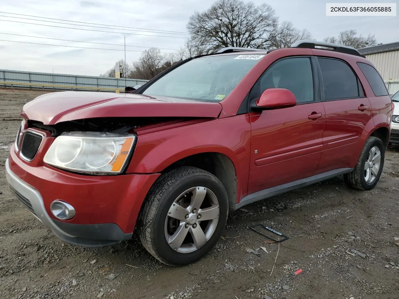 2006 Pontiac Torrent VIN: 2CKDL63F366055885 Lot: 43061845