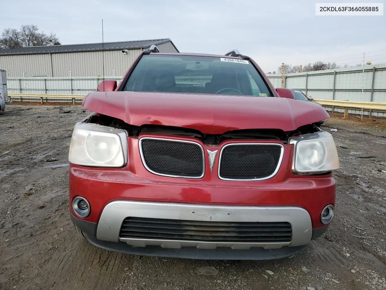 2006 Pontiac Torrent VIN: 2CKDL63F366055885 Lot: 43061845