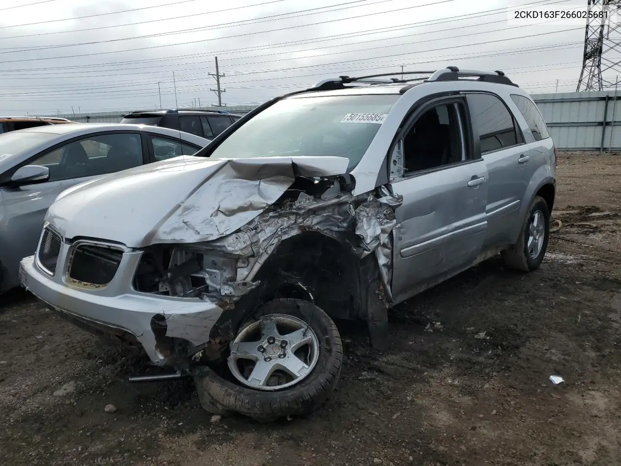 2006 Pontiac Torrent VIN: 2CKD163F266025681 Lot: 50155685