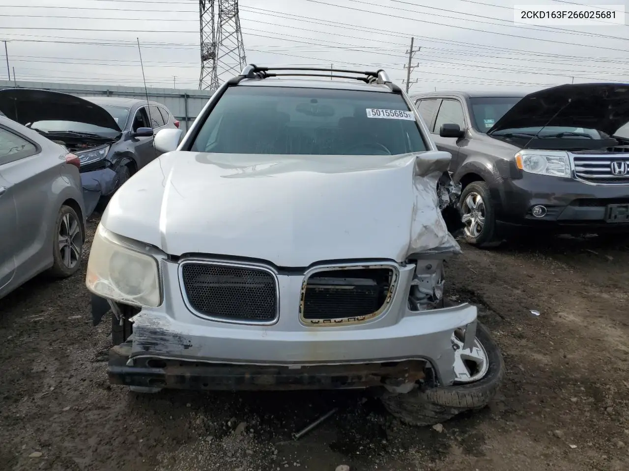 2006 Pontiac Torrent VIN: 2CKD163F266025681 Lot: 50155685