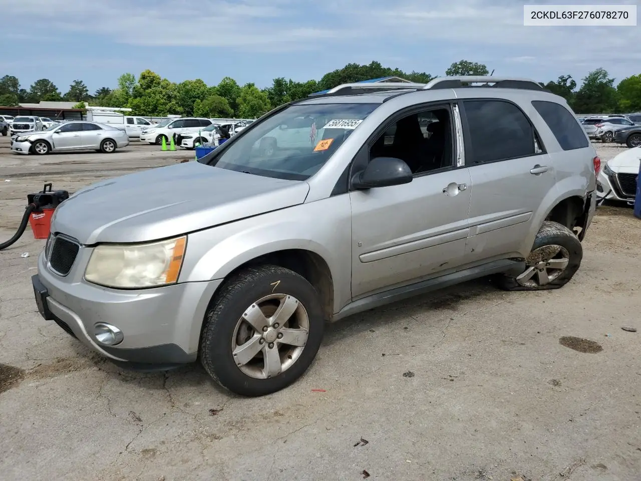 2007 Pontiac Torrent VIN: 2CKDL63F276078270 Lot: 56816955