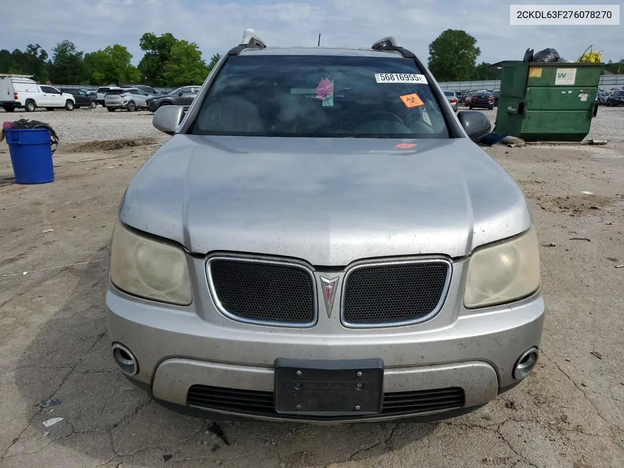 2007 Pontiac Torrent VIN: 2CKDL63F276078270 Lot: 56816955