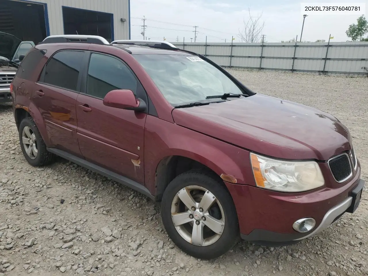 2007 Pontiac Torrent VIN: 2CKDL73F576040781 Lot: 60414075