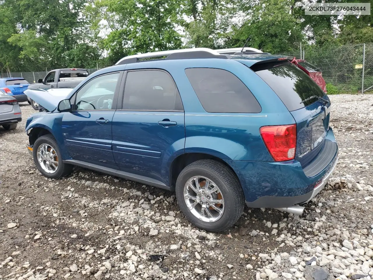 2007 Pontiac Torrent VIN: 2CKDL73F276043444 Lot: 60836825