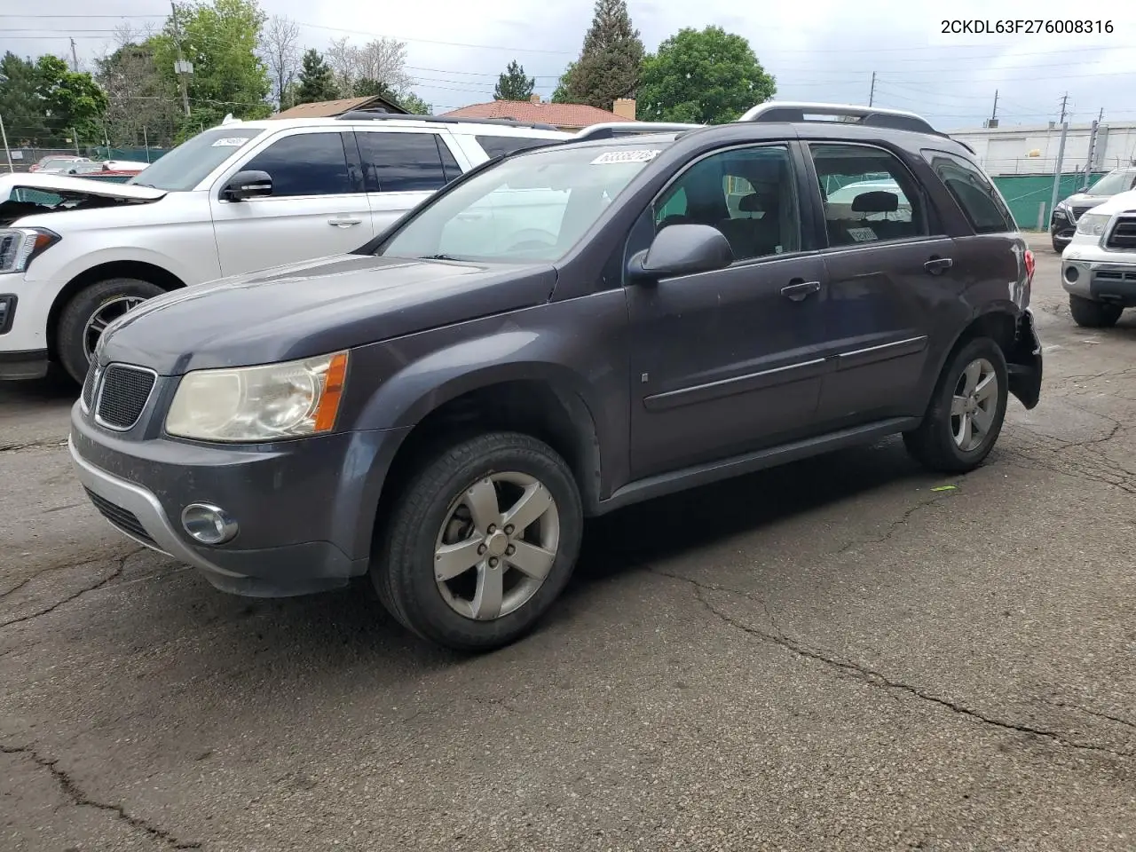 2007 Pontiac Torrent VIN: 2CKDL63F276008316 Lot: 63338215