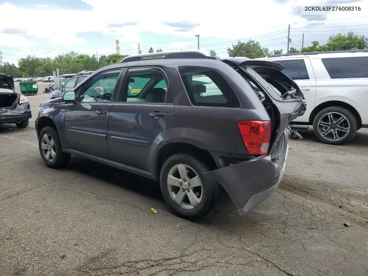 2007 Pontiac Torrent VIN: 2CKDL63F276008316 Lot: 63338215