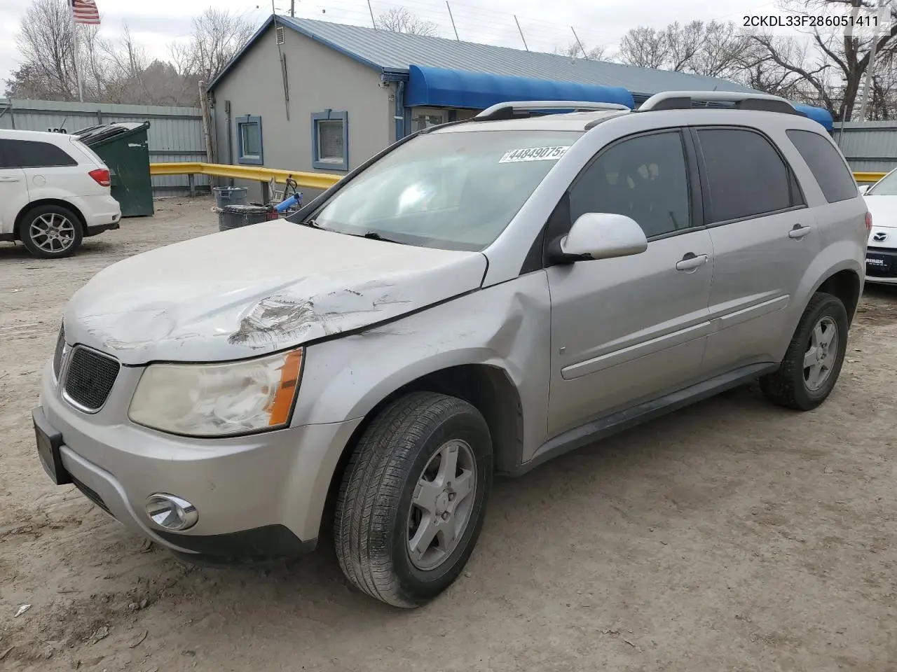 2008 Pontiac Torrent VIN: 2CKDL33F286051411 Lot: 44849075
