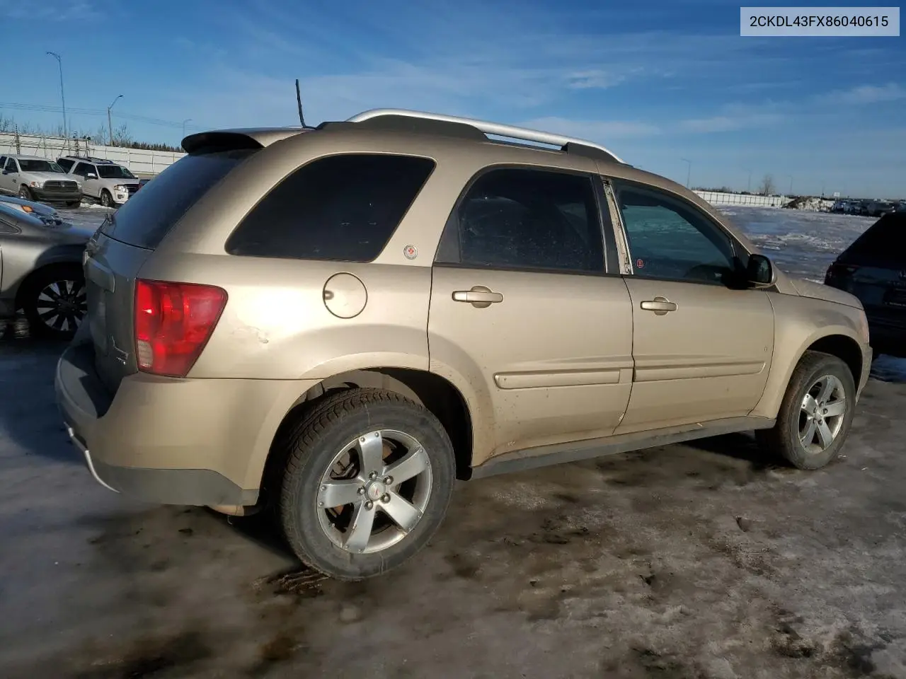 2008 Pontiac Torrent VIN: 2CKDL43FX86040615 Lot: 47273465