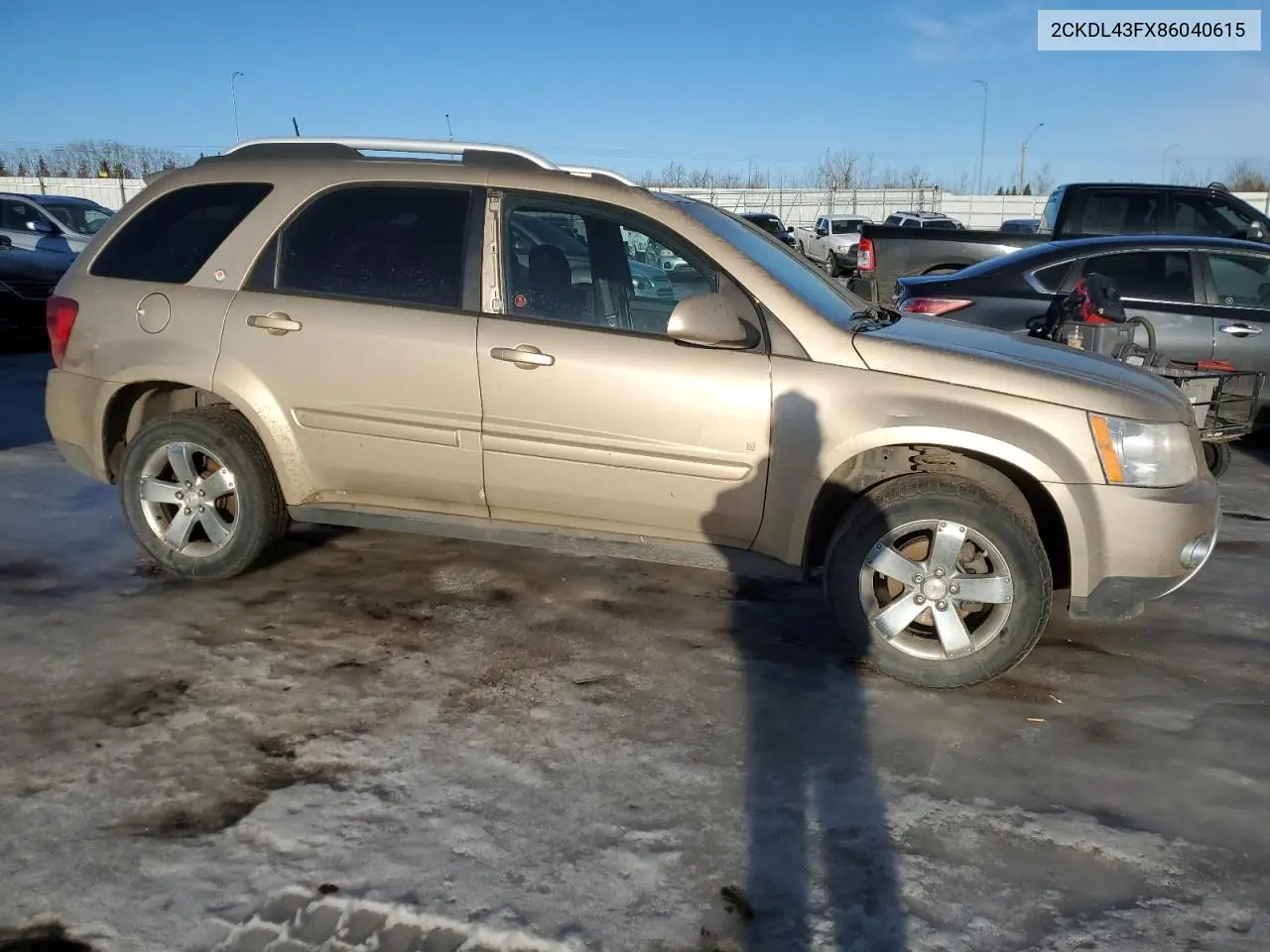 2008 Pontiac Torrent VIN: 2CKDL43FX86040615 Lot: 47273465