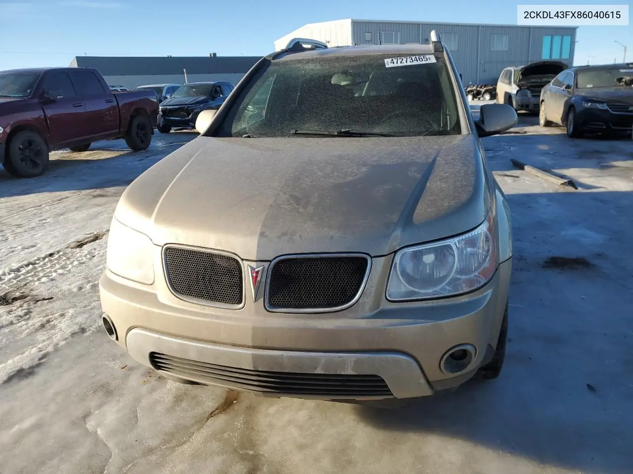 2008 Pontiac Torrent VIN: 2CKDL43FX86040615 Lot: 47273465