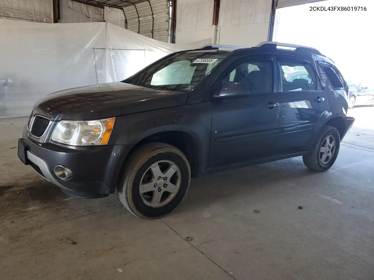 2008 Pontiac Torrent VIN: 2CKDL43FX86019716 Lot: 47598585