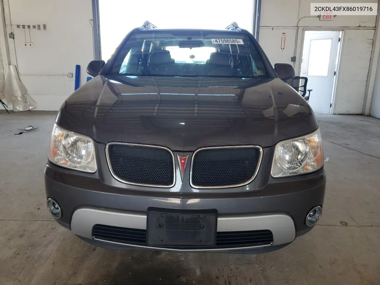 2008 Pontiac Torrent VIN: 2CKDL43FX86019716 Lot: 47598585