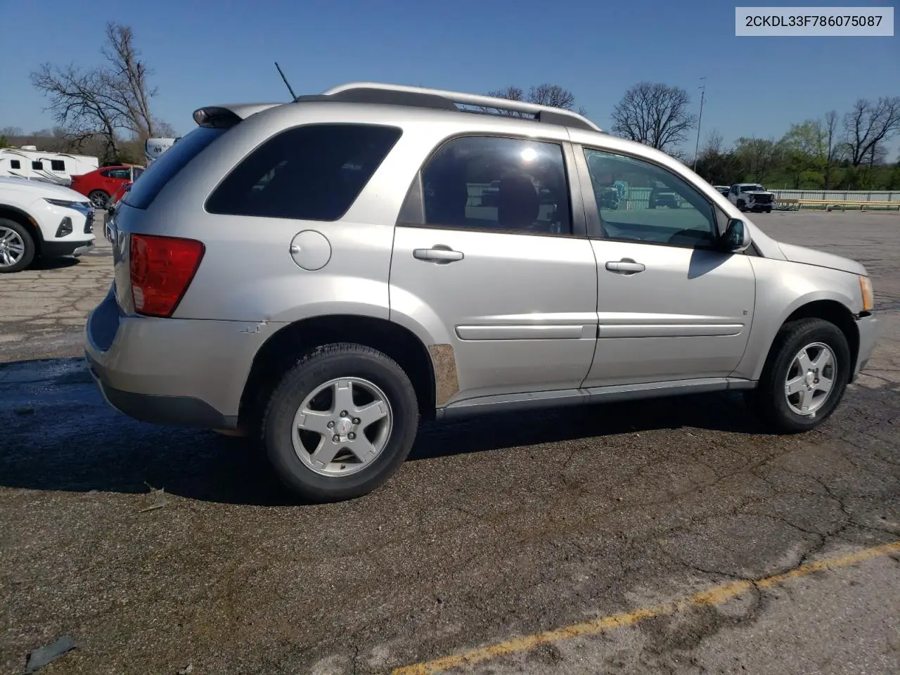 2008 Pontiac Torrent VIN: 2CKDL33F786075087 Lot: 52157065