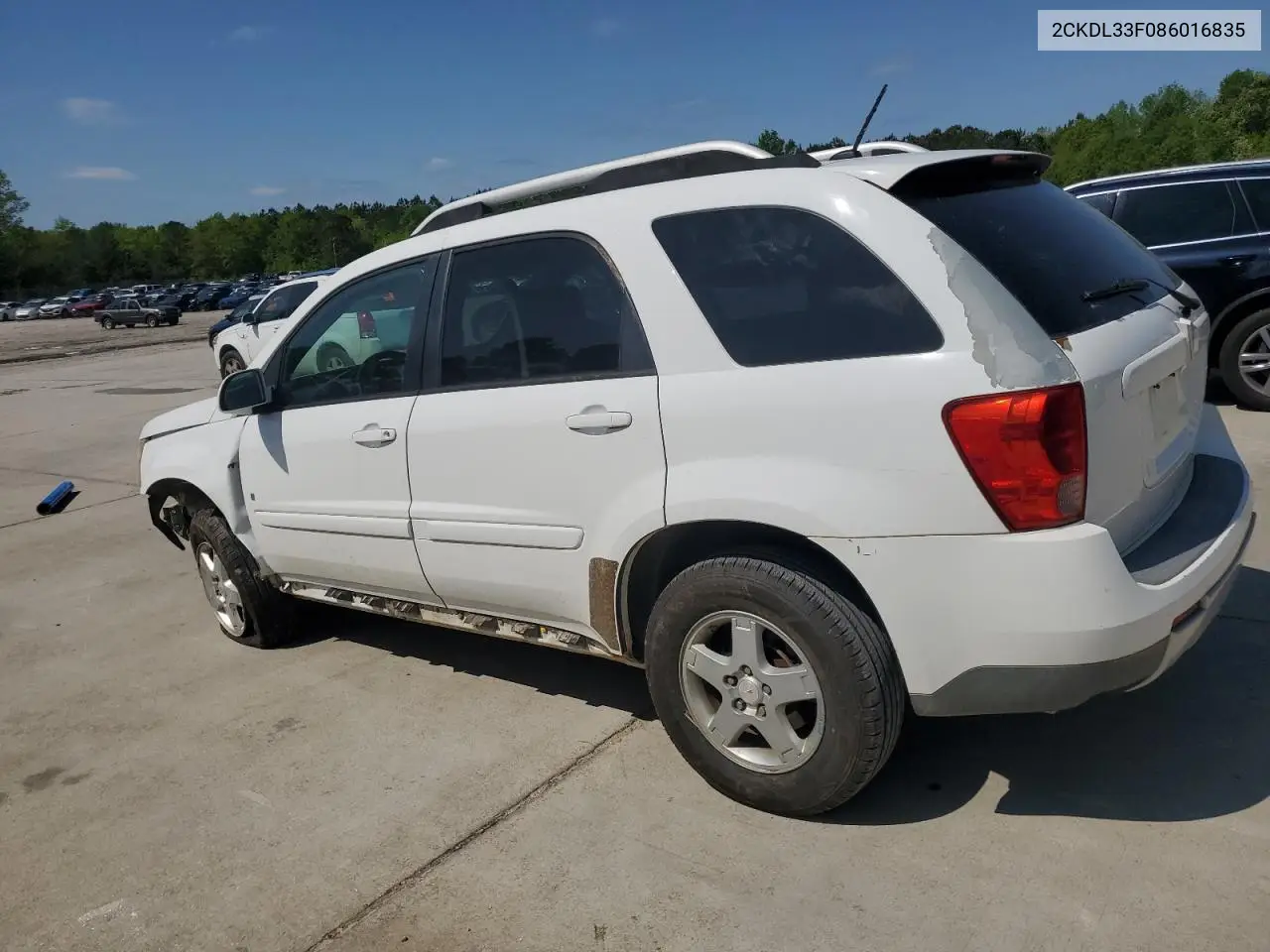 2008 Pontiac Torrent VIN: 2CKDL33F086016835 Lot: 52447865