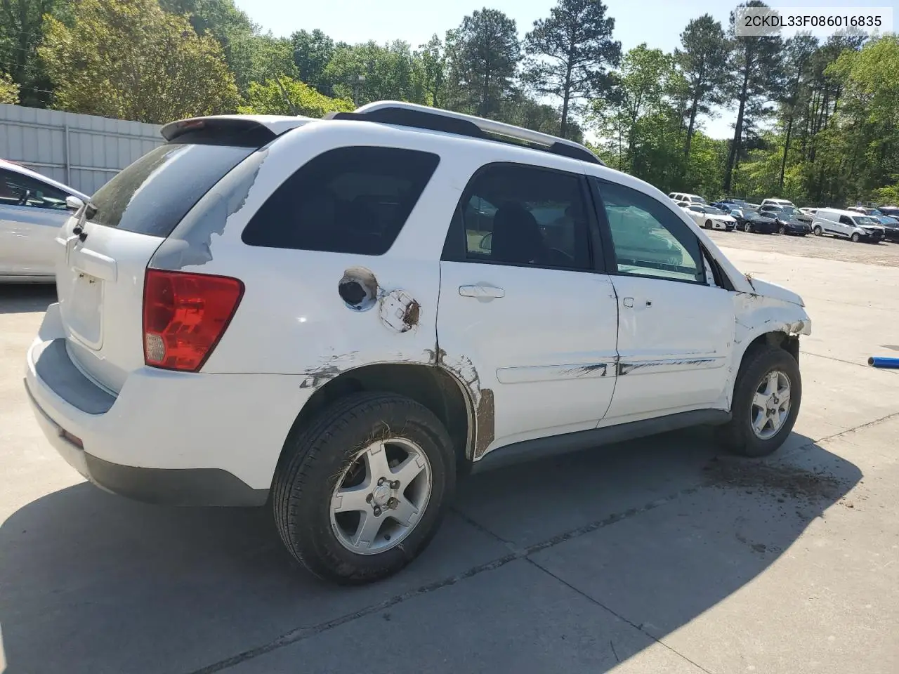 2008 Pontiac Torrent VIN: 2CKDL33F086016835 Lot: 52447865