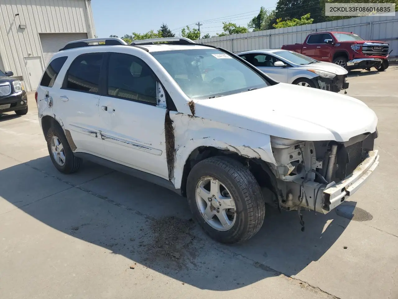 2008 Pontiac Torrent VIN: 2CKDL33F086016835 Lot: 52447865
