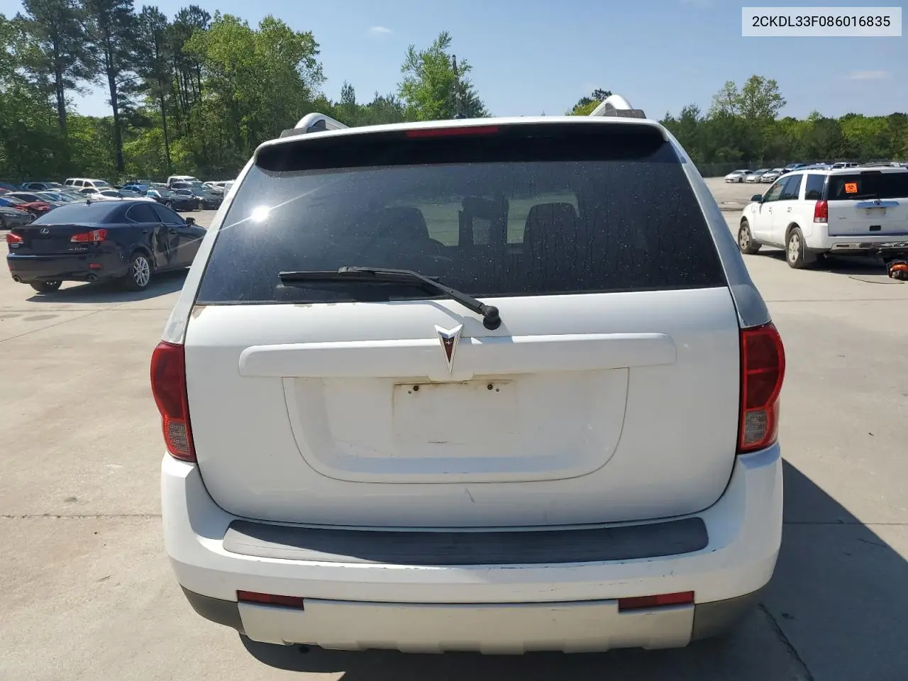 2008 Pontiac Torrent VIN: 2CKDL33F086016835 Lot: 52447865