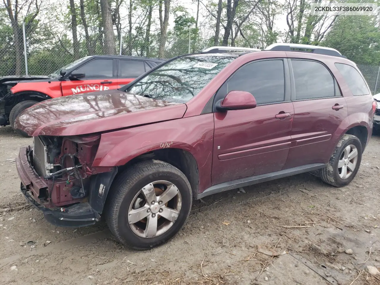 2008 Pontiac Torrent VIN: 2CKDL33F386069920 Lot: 54607855