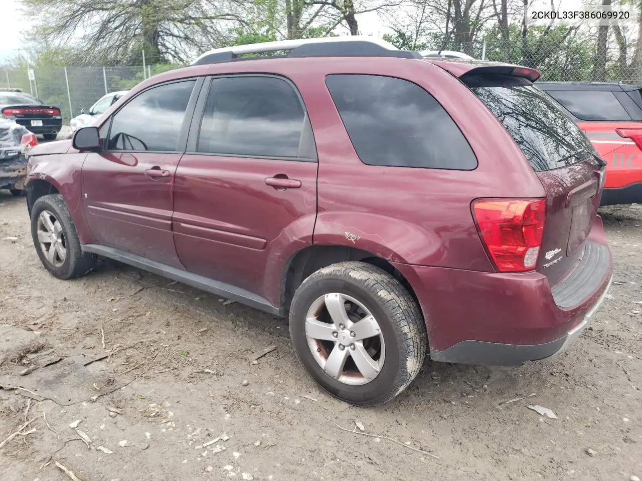 2008 Pontiac Torrent VIN: 2CKDL33F386069920 Lot: 54607855