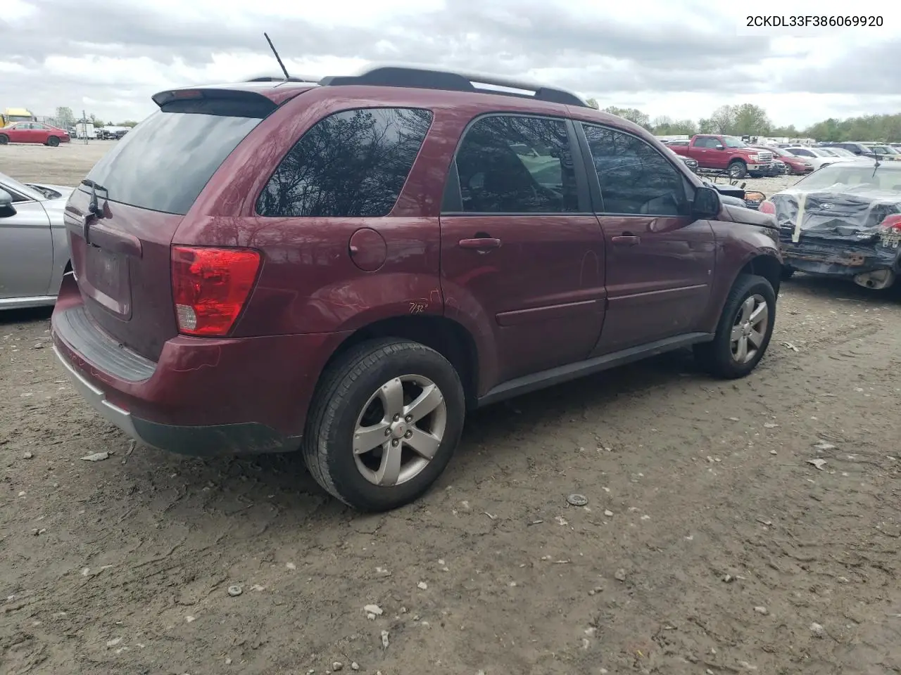 2008 Pontiac Torrent VIN: 2CKDL33F386069920 Lot: 54607855