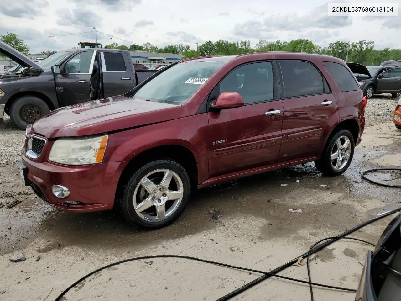 2008 Pontiac Torrent Gxp VIN: 2CKDL537686013104 Lot: 55468535